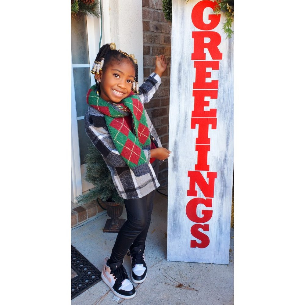 Girls Plaid Shacket Overcoat